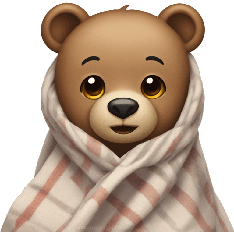 Bear with blanket emoji