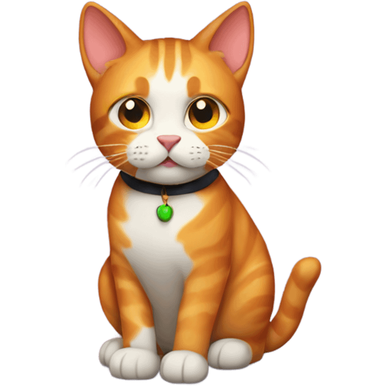 ginger cat after new year party  emoji