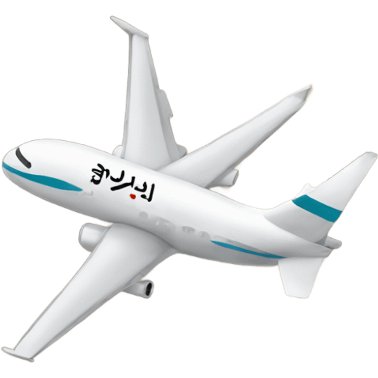 Arab flying plane past building  emoji