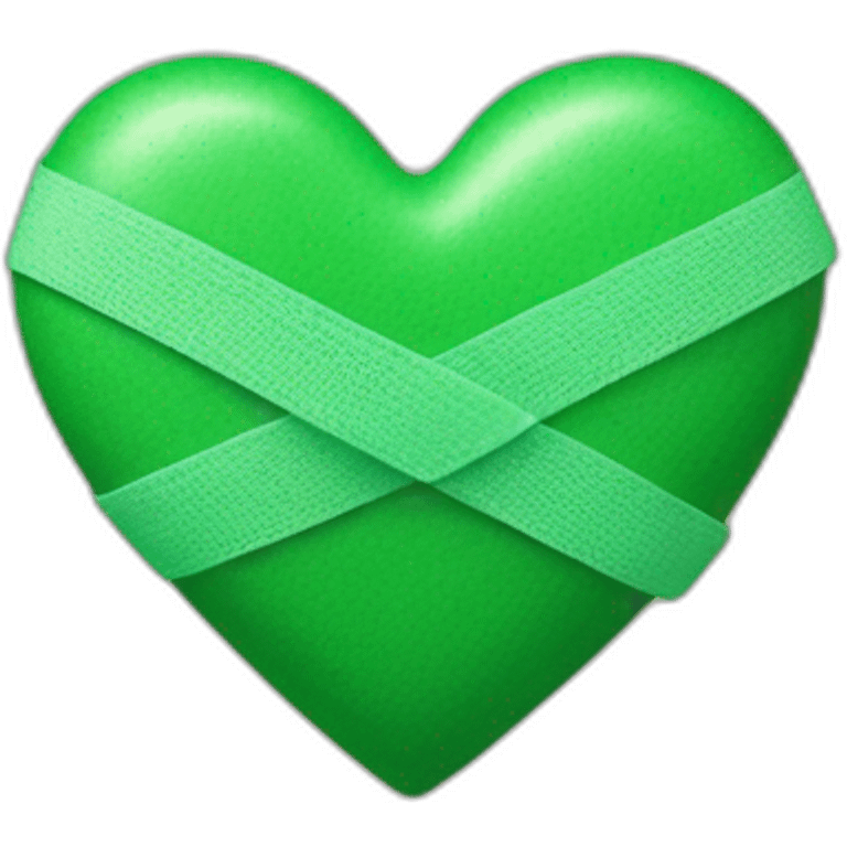 Green-heart-with-bandage emoji