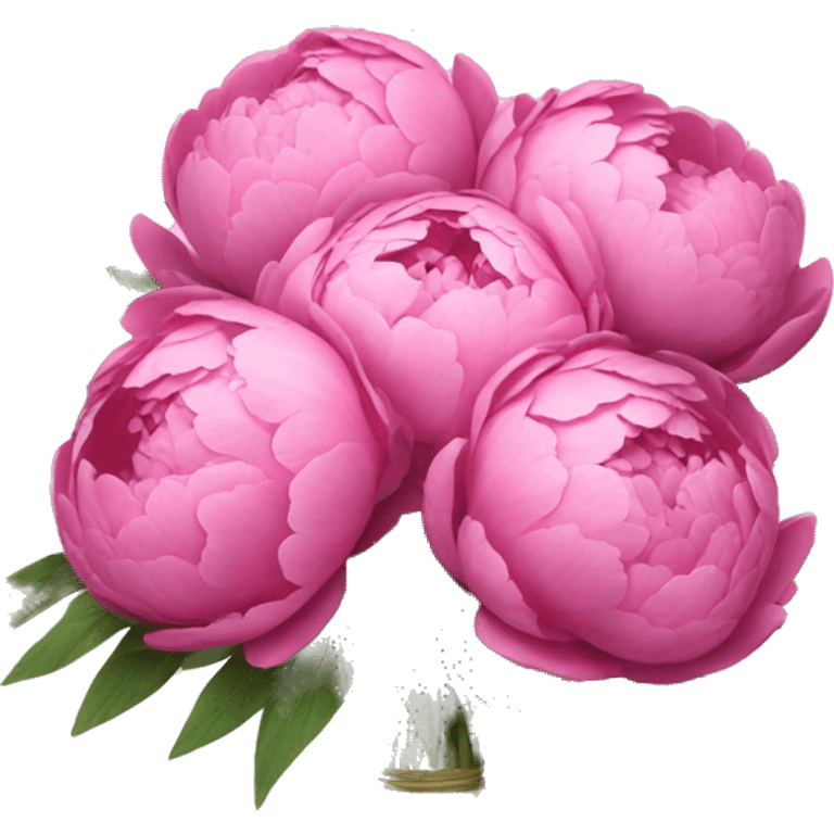 Bouquet of pink peonies emoji