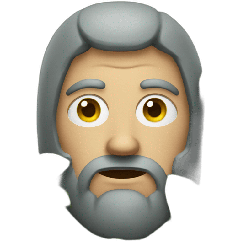 medieval serious man hidden behind bush emoji