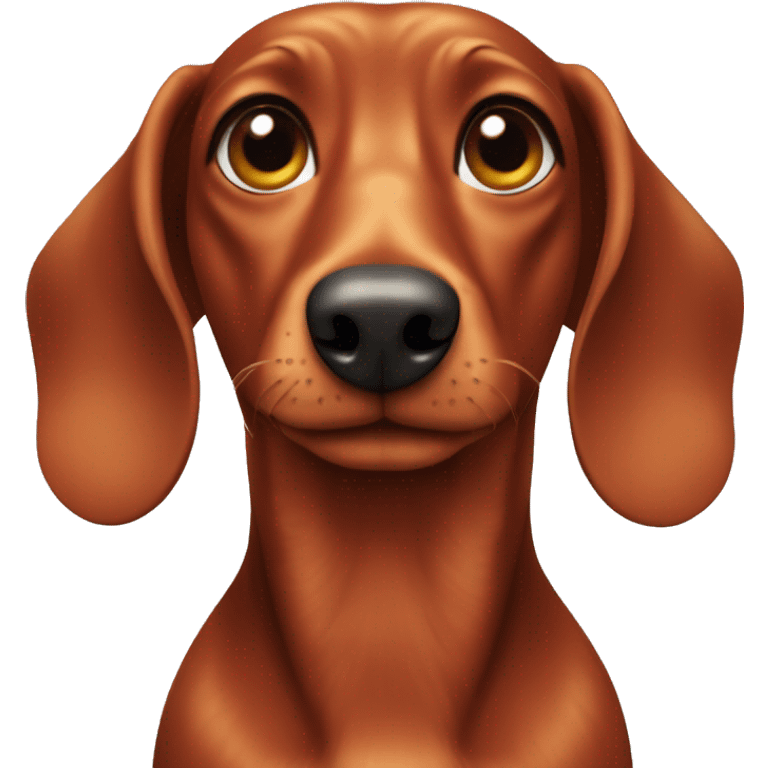 red dachshund emoji