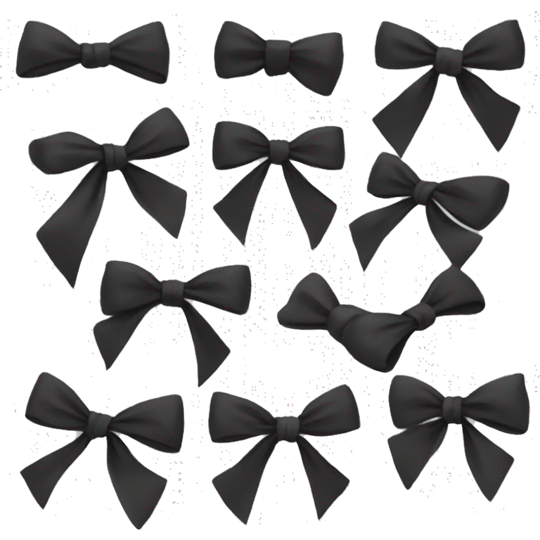 black and white bows emoji