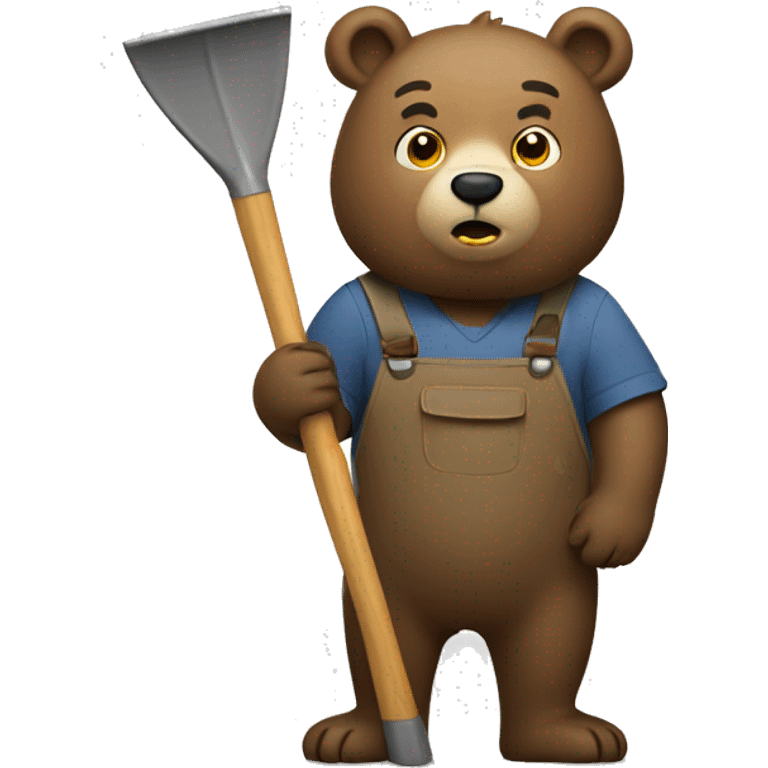 Bear with a shovel  emoji