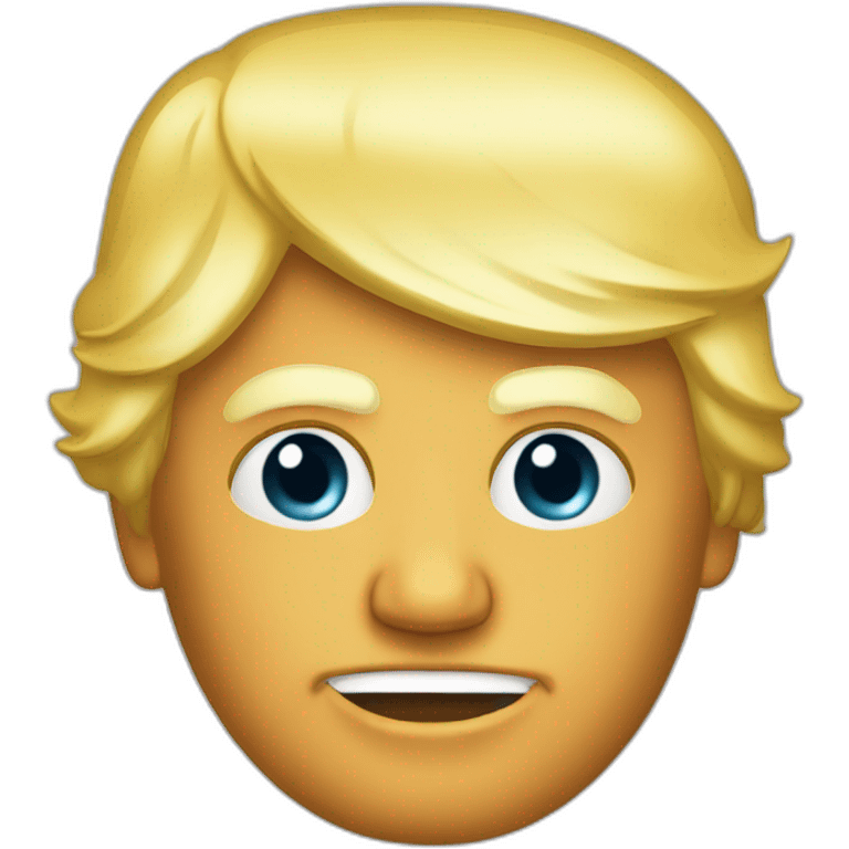 Donald Trump with inverted funnel on head emoji