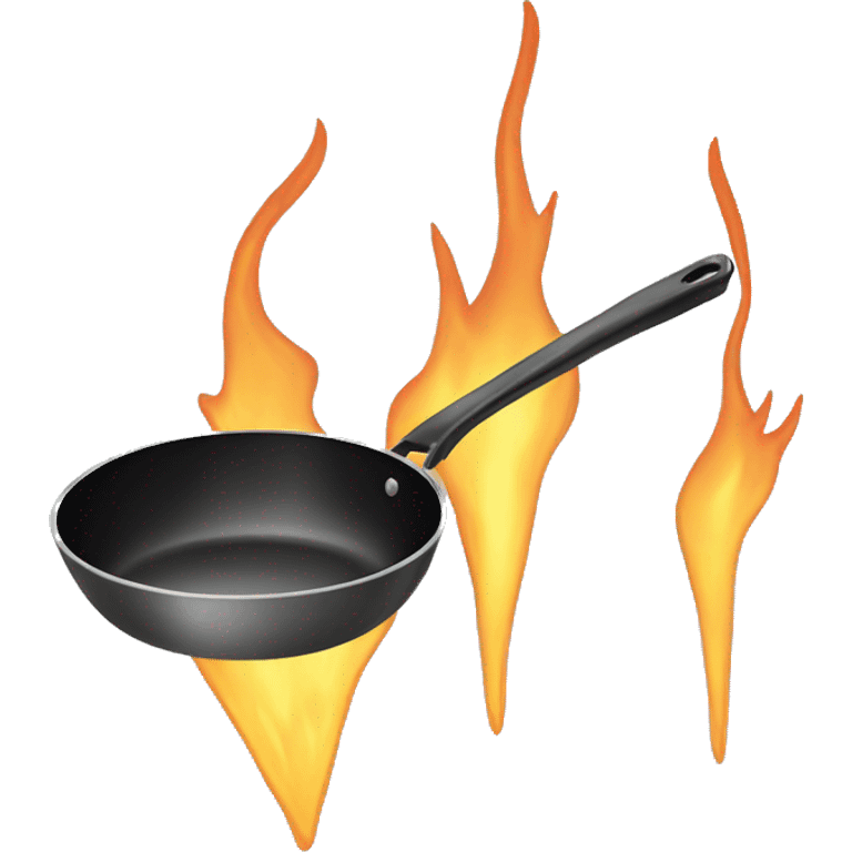 a scorching frying pan emoji