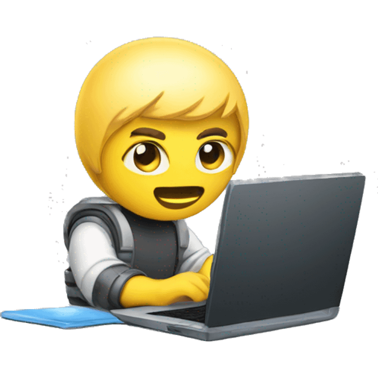 cybersportsman with laptop emoji