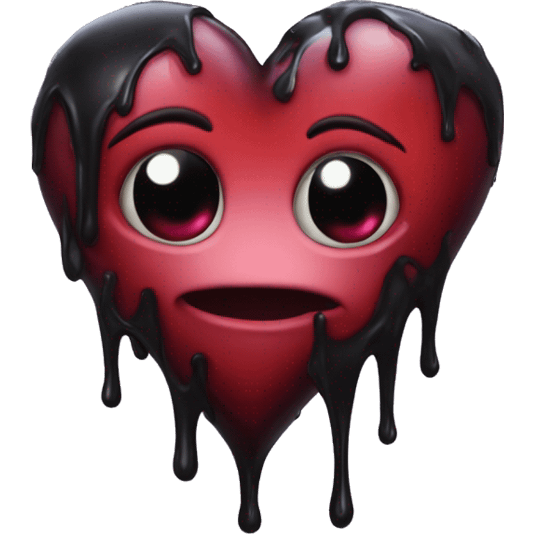 melting gothic heart in ded emoji