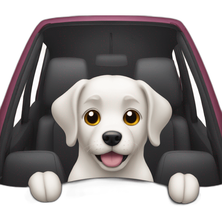 Dog in car emoji