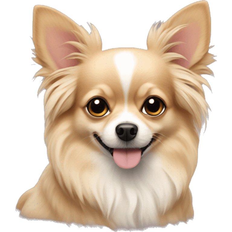 Fluffy chihuahua mix dog emoji