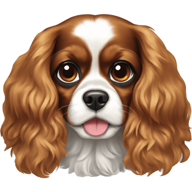 Christmas cavalier king charles spaniel  emoji