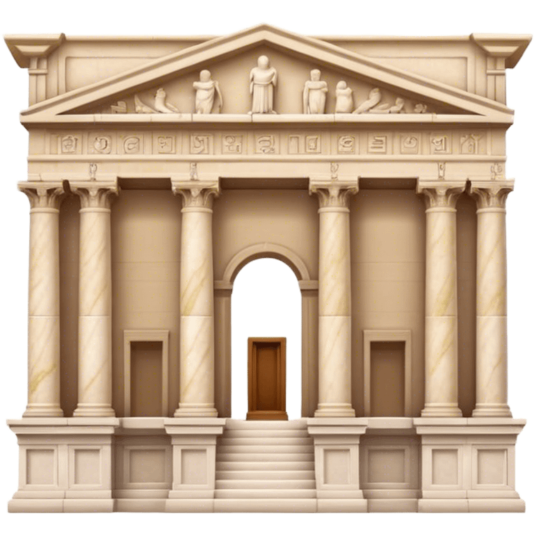 The Library of Celsus Landmark Emoji – Depicting its marble facade, carved columns, and statues. emoji