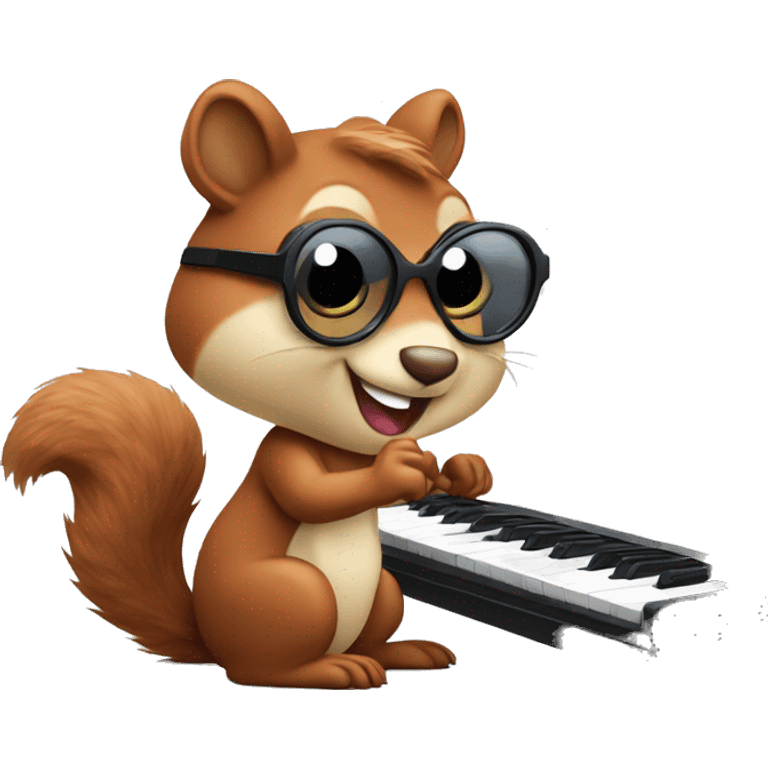 Squirrel play synthesizer emoji