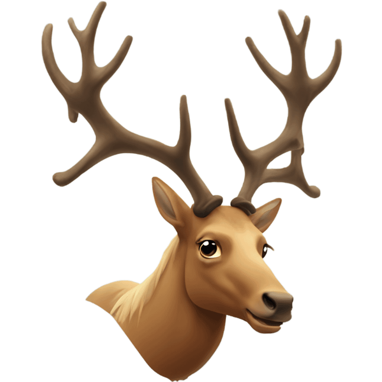 Horse elk antlers emoji