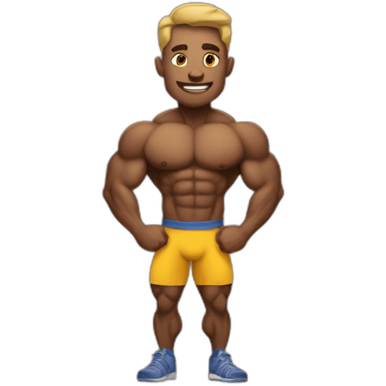 Bodybuilder qui pose emoji