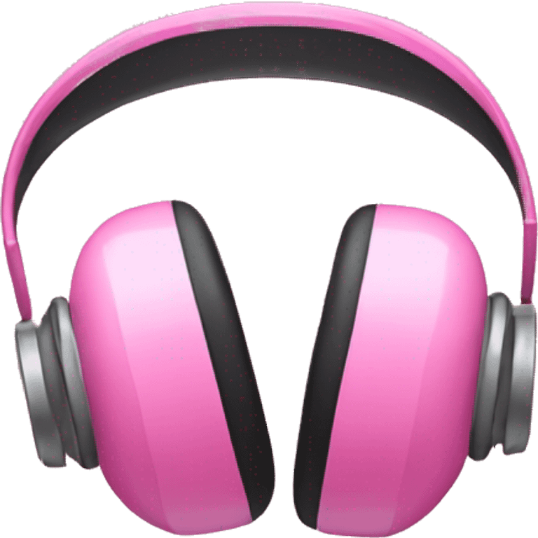 Pink headphones with a bow emoji