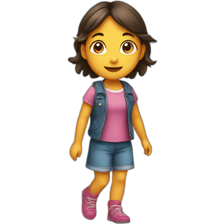 niña pequeña caminando emoji