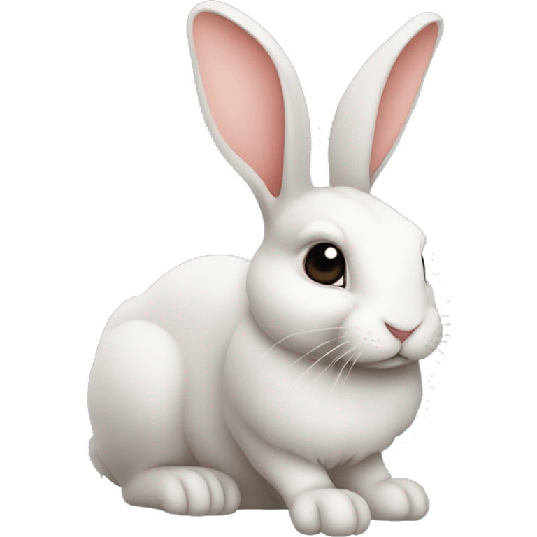 rabbit looking sideways black outlines emoji