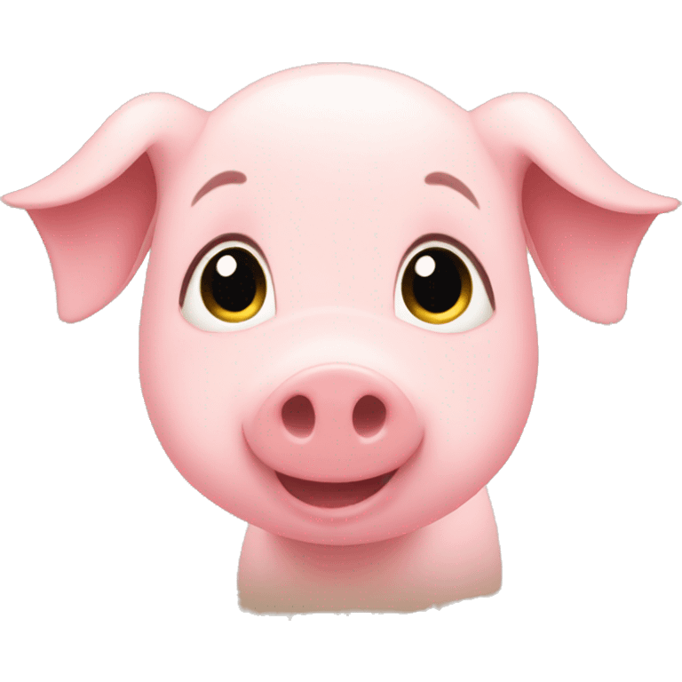 The shy piglet emoji