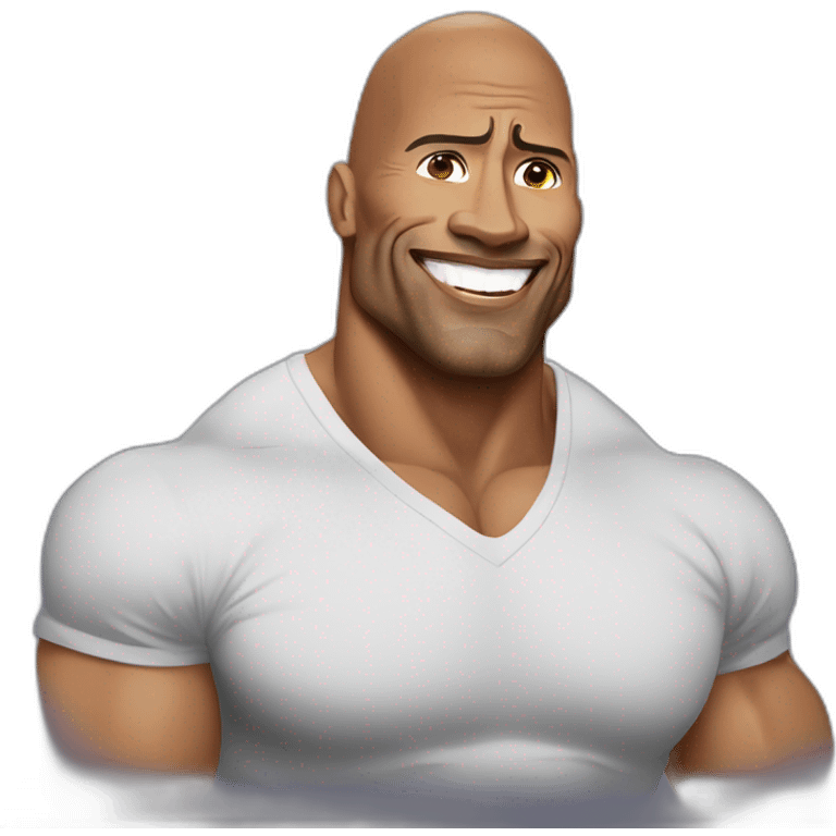 Dwayne Johnson a la sale emoji