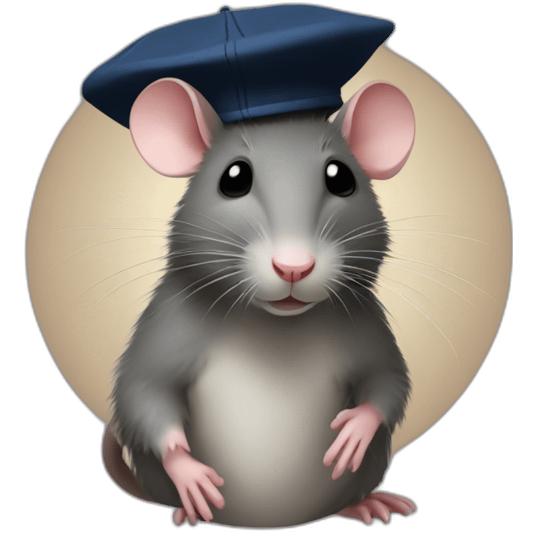 Rat wearing a kippa emoji