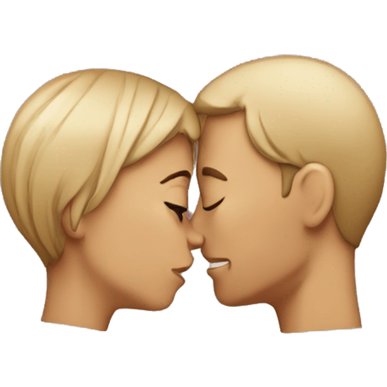 a couple kissing emoji