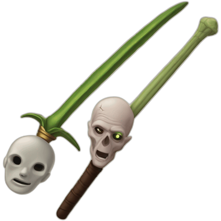 Harry porter And voldemort wand  emoji