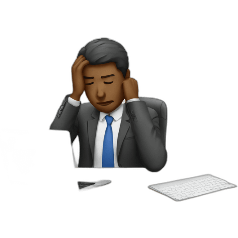 Exhausted entrepreneur emoji