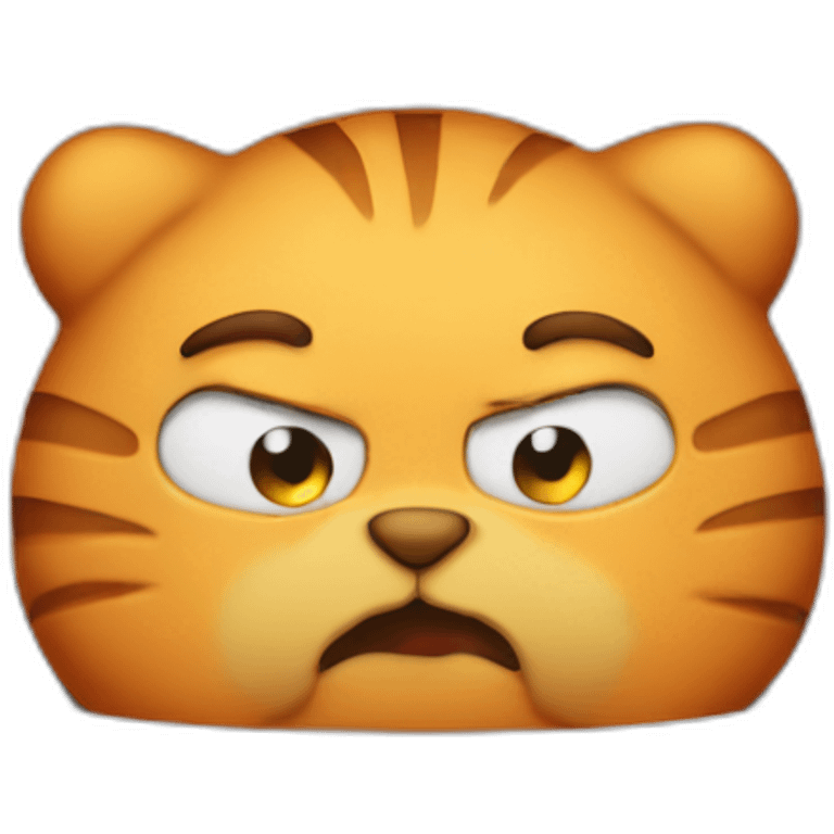 fat garfield eating looking busted emoji