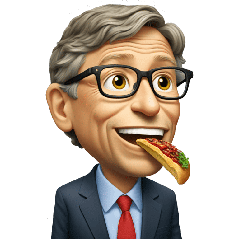 bill gates eating burg emoji