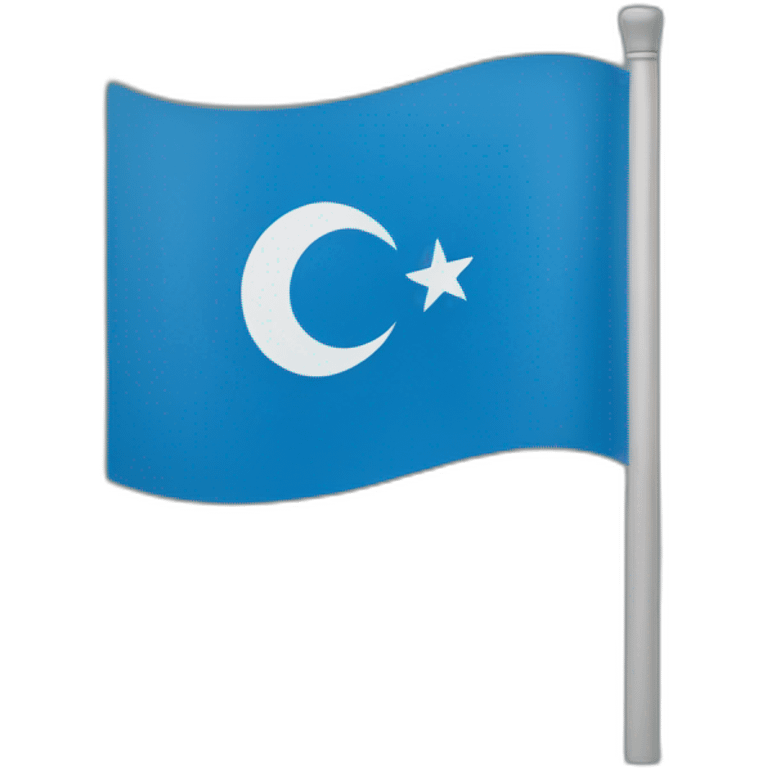 Turkey flag blue color emoji