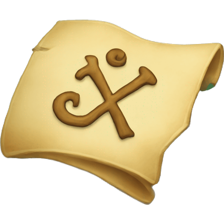 Treasure map with an X to mark the spot emoji