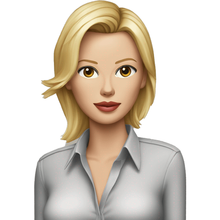 ultra realistic charlize theron wearing shirt emoji