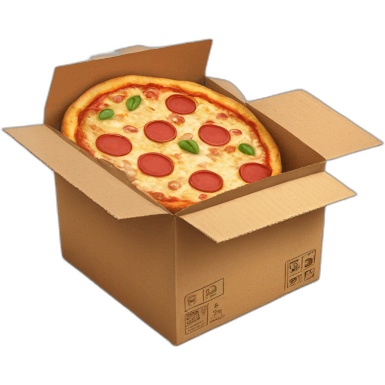 pizza in a cardboard box emoji