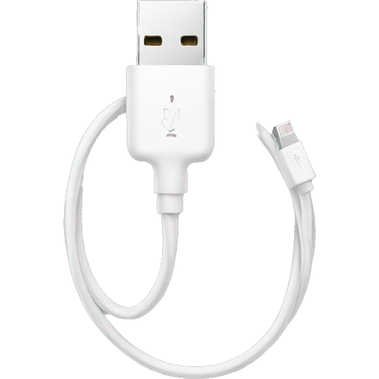 White usb cable emoji