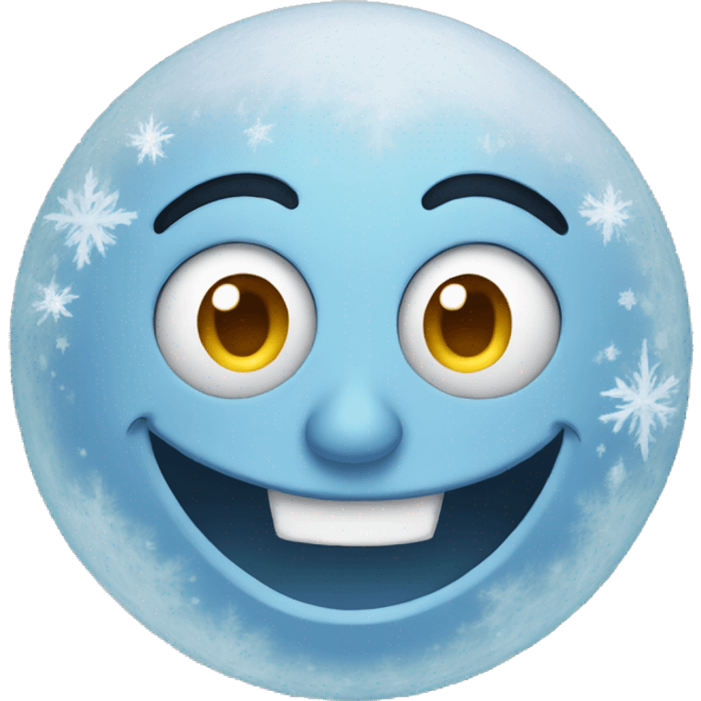 frozen moon face emoji