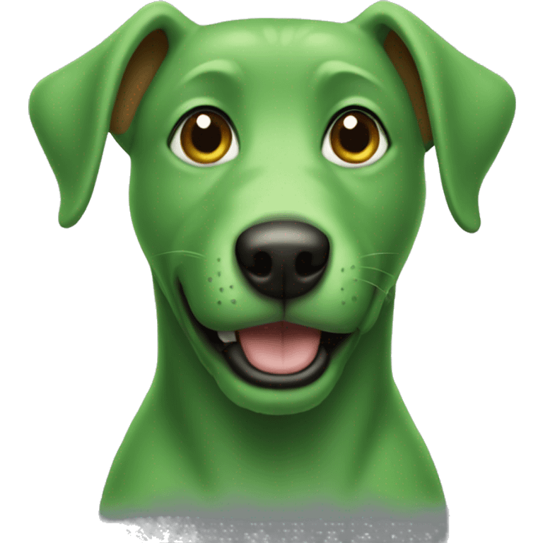 Green dog emoji