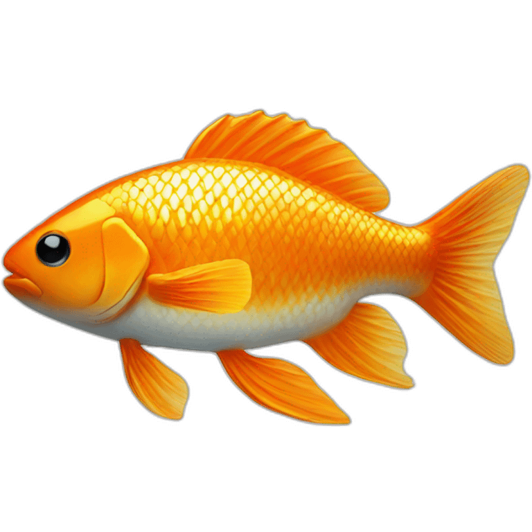 beautyfull fish with orange colour emoji