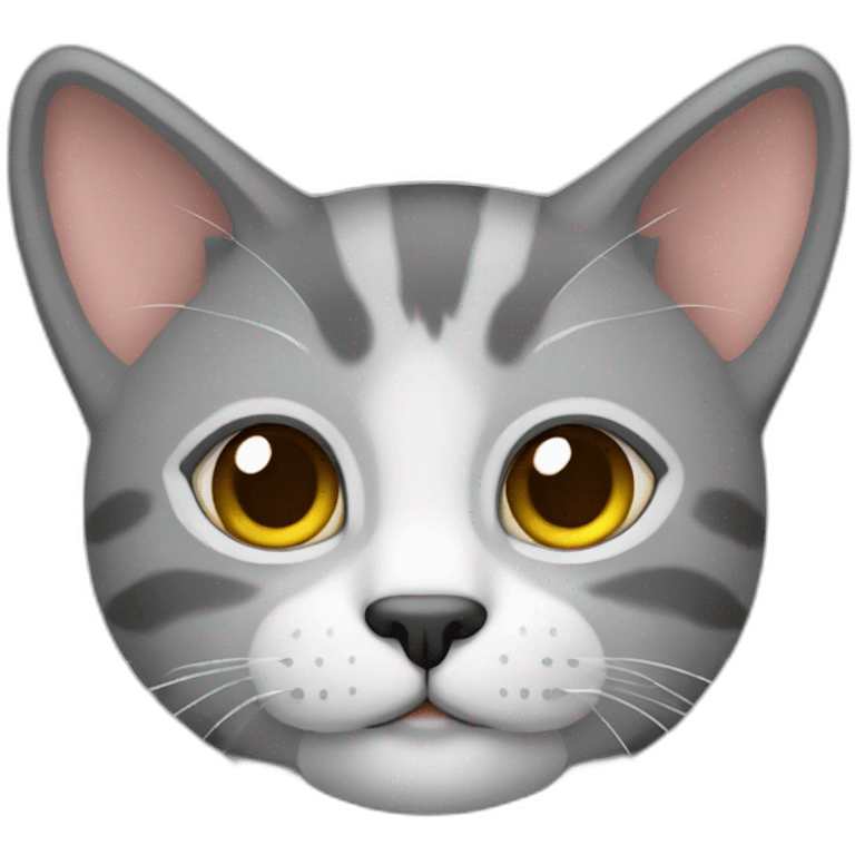 Gatito tierno color gris emoji