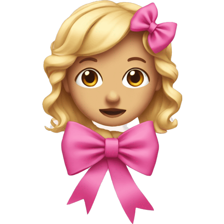 Pink bow emoji