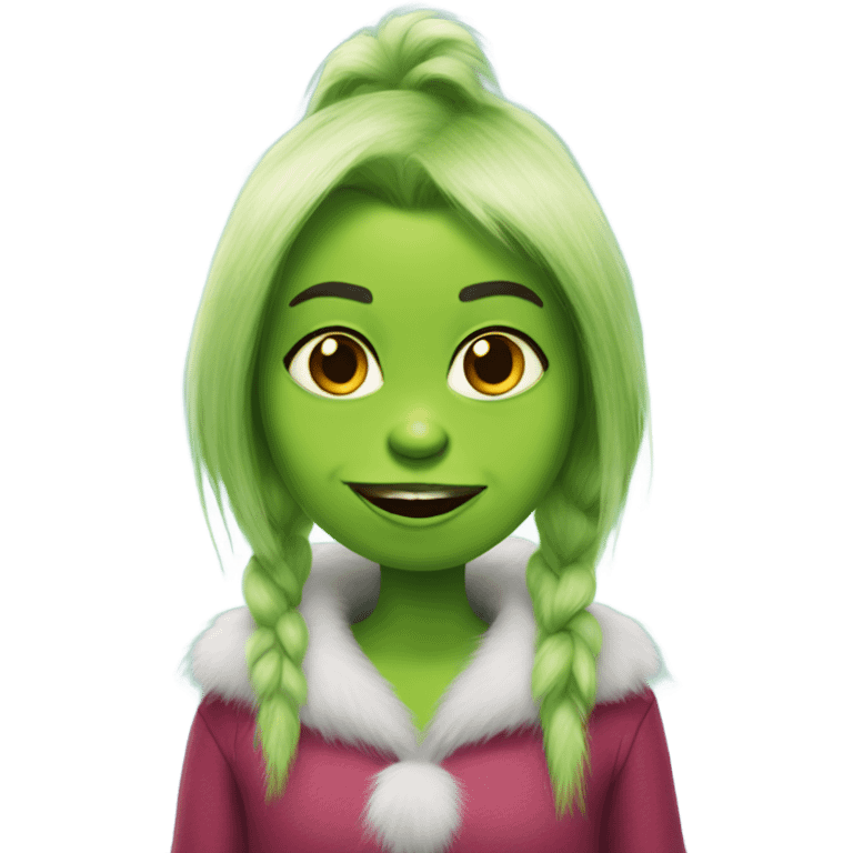 Girl grinch emoji