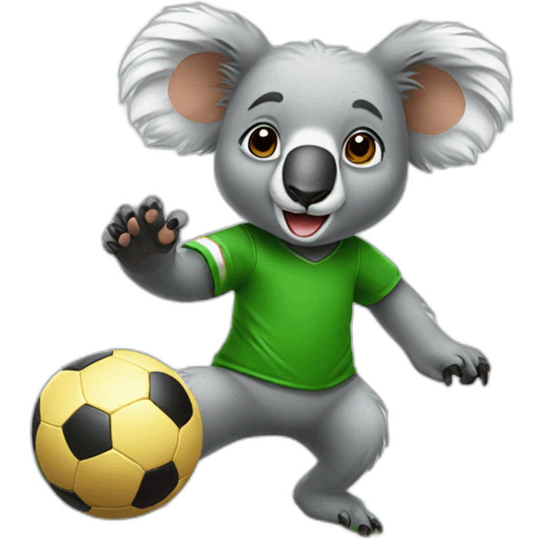 koala playing soccer emoji