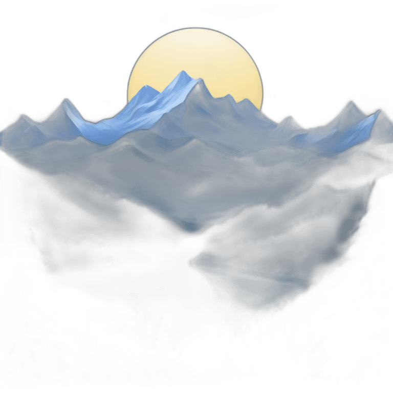 nighttime mountain landscape with snowy peaks, forest, and moonlight emoji