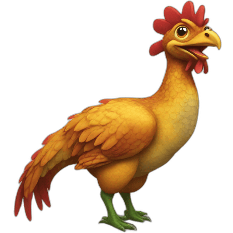 Dino chicken emoji