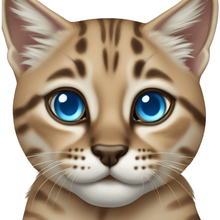 Lynx bengal cat with light Blue eyes emoji