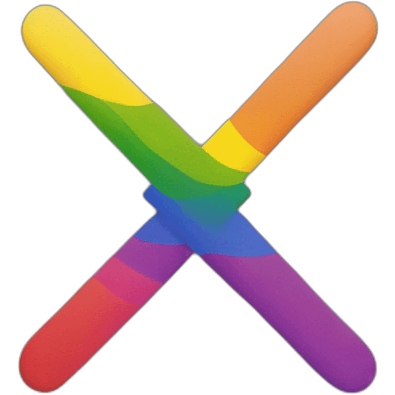 LGBT+ flag cross na zi in the middle emoji