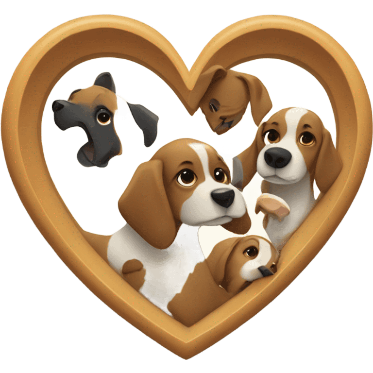 Dog hearts emoji