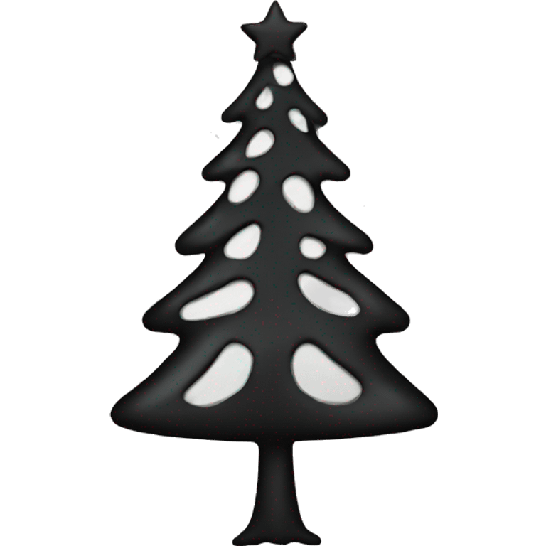 Black Christmas tree emoji