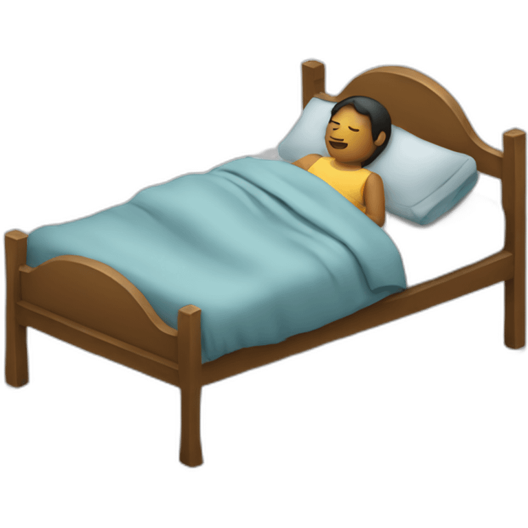 a person sleeping in the bed emoji